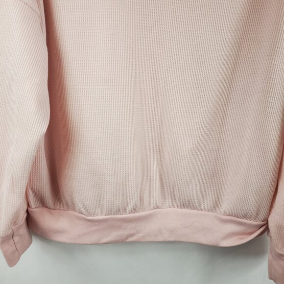 Womens Light Pink Lng Slv Wide V Neck Thermal Insulation Sweater Sz 2XL - Picture 6 of 10